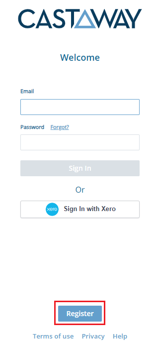 Castaway Cloud register page.png